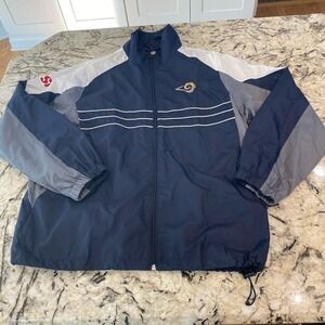 Vintage NFL St. Louis / LA‎ Rams Reebok Windbreaker Zip Up Jacket